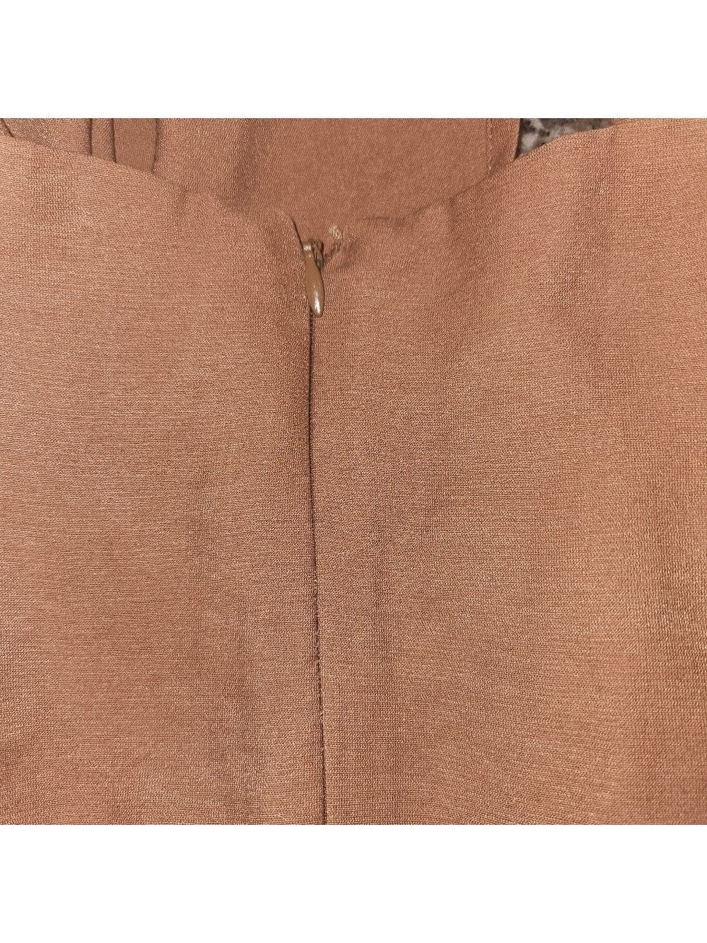 Zoe & Claire Brown Wrap-Style Midi Dress – Size Small – New - Picture 5 of 8